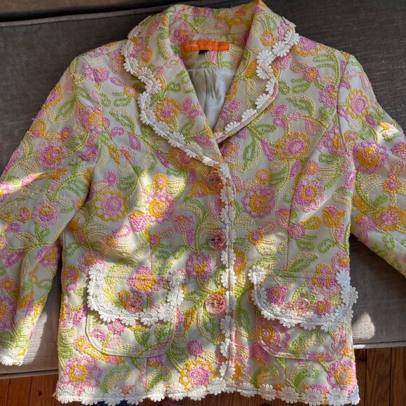 Cynthia Steffe embroidered lined embellished jacket- size 10 - Picture 1 of 8